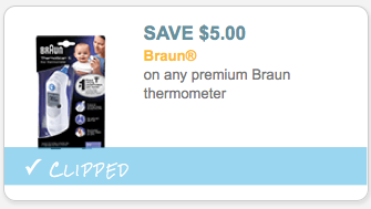 High Value $5/1 Braun Thermometer Coupon