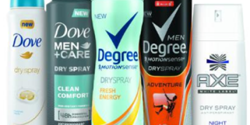 Request a FREE Full-Sized Unilever Dry Spray Antiperspirant (Working Again)