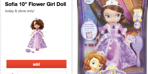 Target Cartwheel: 50% off Sofia 10″ Flower Girl Doll Today Only = Only $9.99 (Regularly $19.99)