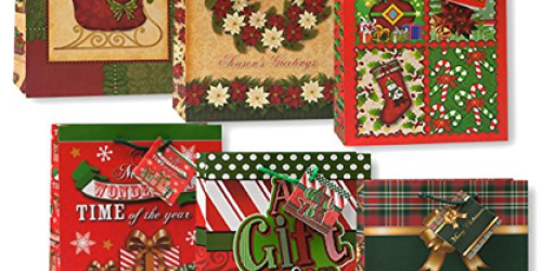 Amazon: 12-Pack JUMBO Assorted Christmas Gift Bags Only $15.95 (= $1.33 Per Bag) + More