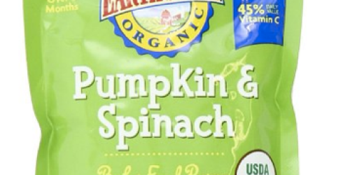 Amazon: 12-Pack of Earth’s Best Organic Baby Food Puree, Pumpkin & Spinach Only $5.81 Shipped