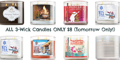 Bath & Body Works: ALL 3-Wick Candles Only $8 (In-Stores – Tomorrow, 12/12 Only!)