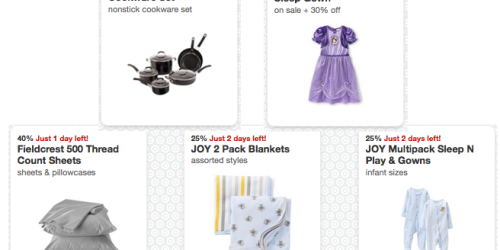Target Cartwheel: High Value Offers for Calphalon Cookware, Fieldcrest Sheets, Pajamas, & More