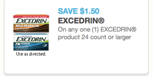 High Value $1.50/1 Excedrin Product Coupon = FREE at Rite Aid (Starting Tomorrow) + More