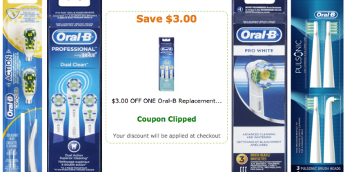 Amazon: Great Deals on Oral-B Replacement Brush Heads + Free Shipping ( = As Low as $2.67 Shipped)
