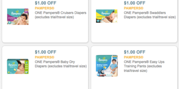 Four *NEW* $1/1 Pampers Diapers Coupons