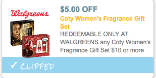 New $5 Off ANY $10 Coty Women’s Fragrance Gift Set Coupon = Only $8.91 at Walgreens