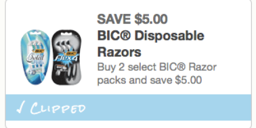 High-Value $5/2 BIC Disposable Razor Packs Coupon = BIC Twilight Razors Only 87¢ at Walgreens + More