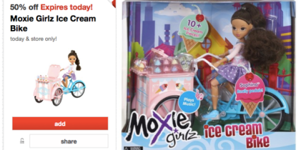 Target Cartwheel: 50% off Moxie Girlz Ice Cream Bike Today Only = Possibly As Low As Only $17.49