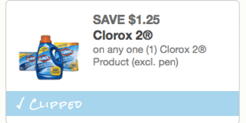 New $1.25/1 ANY Clorox 2 Product Coupon = Clorox 2 Power Stain Remover Only $1.74 at Target