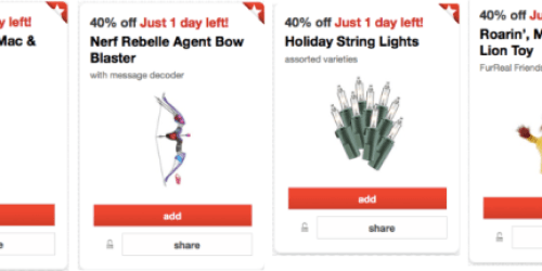 Target Cartwheel: High Value Offers for Nerf, Annie’s Mac & Cheese, Apparel, Holiday Lights & More