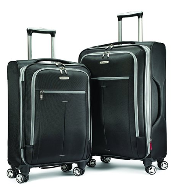 Samsonite Lightweight Two-Piece Softside Luggage Spinner Set Only $124. ...
