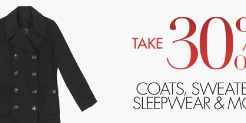 Amazon: *HOT* 30% Off Coats, Sweaters, Sleepwear & More with Code 30CLOTHING