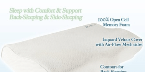 Amazon: Dr. Bob’s Contour PLUS Memory Foam Bed Pillows on Sale Buy 1 Get 1 FREE
