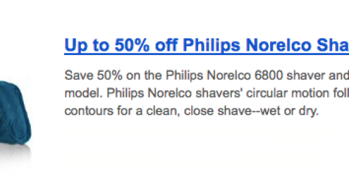 Amazon: Up to 50% Off Philips Norelco Shavers (Today Only!)