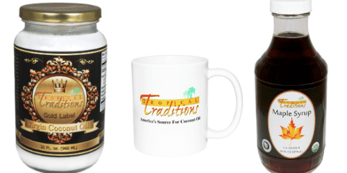 Tropical Traditions: Free 32 oz. Jar of Gold Label Virgin Coconut Oil AND Free Mug w/ Any Purchase of $19+