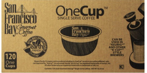 Amazon: 120 San Francisco Bay Coffee Breakfast Blend OneCups Only $34.19 Shipped (28¢ Each!)