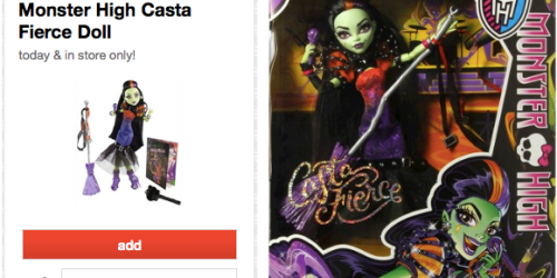 Target Cartwheel: 50% Off Monster High Casta Fierce Doll AND 50% Off Jake Battle Pack Action Figures (Today Only)