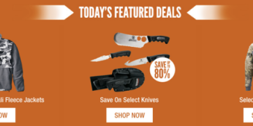 Cabelas After Christmas Clearance Sale: 80% Off Select Knives, 50% Off Select Camo Hoodies & More