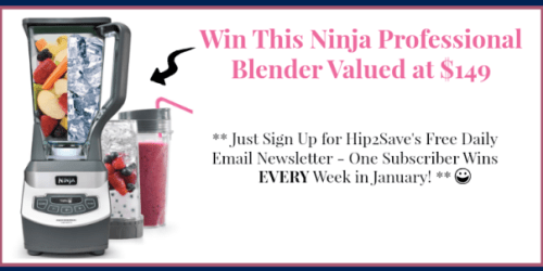 This Week’s Email Subscriber Winner (+ Enter to Win Ninja Blender – One Winner Per Week in Jan.)