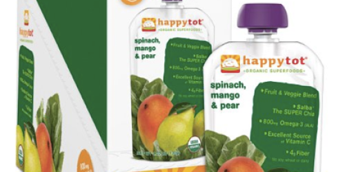 Amazon: 16 Happy Tot Organic Baby Food Spinach, Mango and Pear Pouches Only $10.91 Shipped