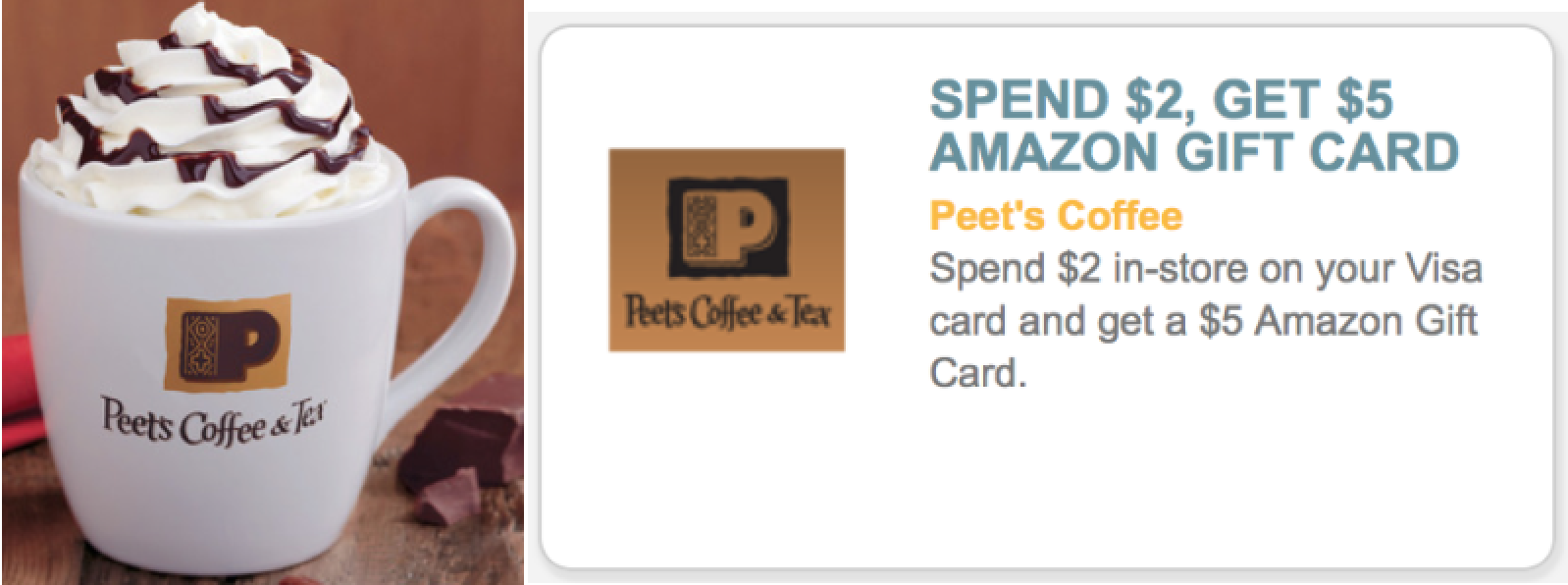 Peet's Coffee & Tea Spend 2 InStore Using Your VISA Card, Get FREE