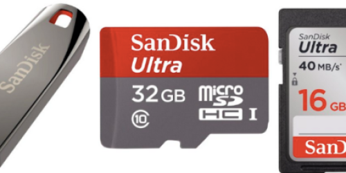 Amazon: Up to 70% Off SanDisk Memory Products – Flash Drives & Memory Cards (Today Only)