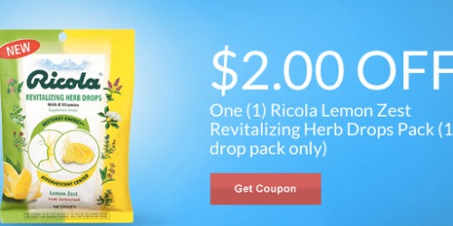 Rite Aid: Ricola Revitalizing Herb Lemon Zest Cough Drops ONLY 24¢ (Regularly $2.99)