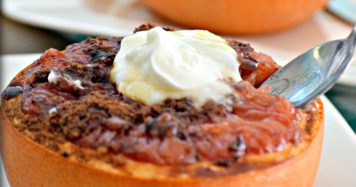 Broiled Cinnamon Ginger Grapefruit | Hip2Save