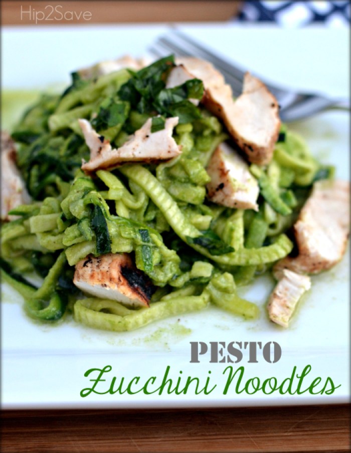 Pesto Zucchini Noodles by Hip2Save