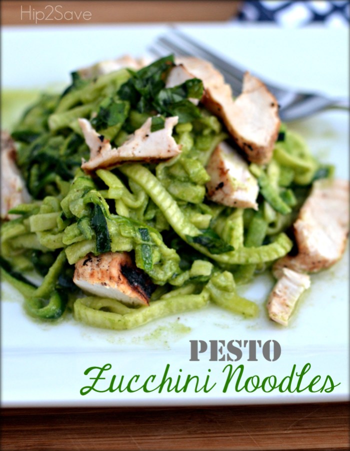 Pesto Zucchini Noodles by Hip2Save