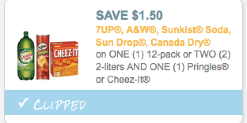 New $1.50 Off 7-Up 2 Liters AND Pringles/Cheez-It Crackers Coupon = Nice Deal at Walgreens