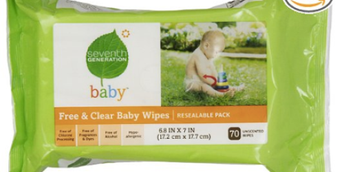 Amazon: FIVE 70-ct Seventh Generation Baby Wipes Packs Only $8.34 Shipped (Just $1.67 Per Pack!)