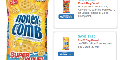 High Value Post Bagged Cereal Coupons