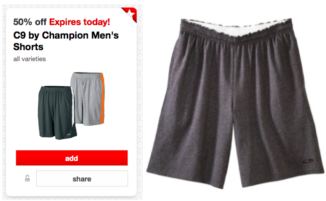 target champion men's shorts
