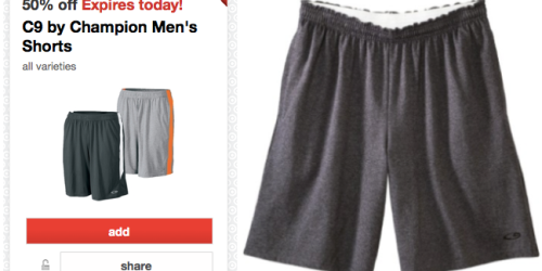 Target Cartwheel: 50% Off C9 by Champion Men’s Shorts (Today Only!)