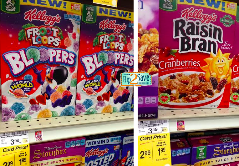 Safeway & Affiliate Shoppers Kellogg's Cereals Only 1.29 Per box