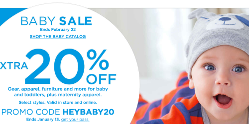 Kohl’s: Extra 20% Off Baby Gear, Apparel, Furniture & More + Baby Sale (In-Store or Online)