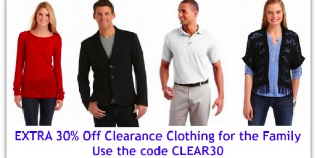Sears.com: Extra 30% Off ALL Clearance Clothing