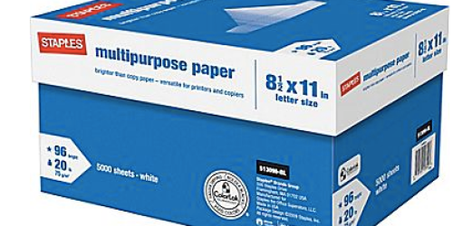 Staples.com: 3 FREE 10-Ream Cases of Paper – $161 Value (After Easy Rebate & VISA Checkout) + More