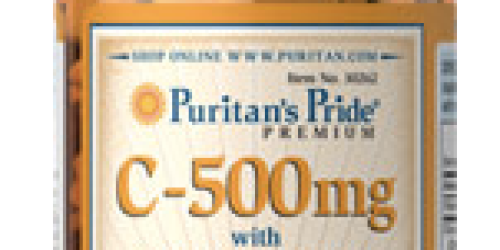 Puritan’s Pride: Vitamin C-500 mg 30-Count Bottle Only $0.82 + FREE Shipping