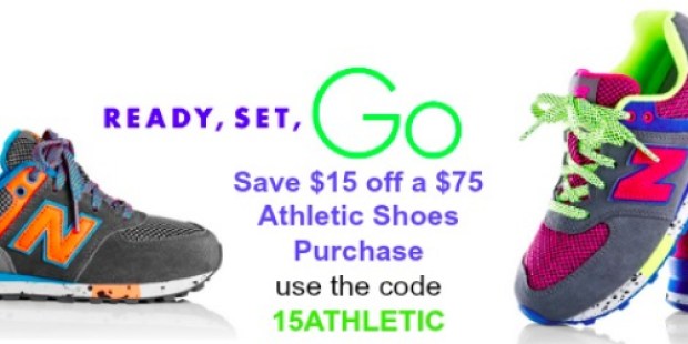 Amazon: Save $15 Off $75 Athletic Shoe Purchase