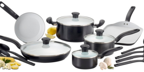 Amazon: Highly Rated T-fal Ceramic Nonstick 16-Piece Cookware Set Only $74.99 (Regularly $159.99)