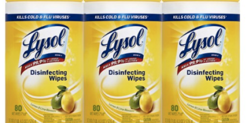 Amazon: Lysol Disinfecting Wipes 3-Pack Only $7.97 Shipped (Just $2.66 Per Large Canister)