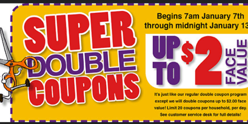 Harris Teeter: Super Double Coupons – Will Double Coupons Up to $2 Face Value (Valid 1/7-1/13)
