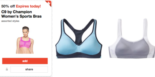 Target: 50% Off C9 by Champion Women’s Sports Bras Cartwheel – Today Only (+ Nice Online Deals!)