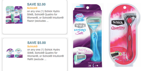 2 High Value Schick Razor Coupons (+ Upcoming CVS Deal & Current Target Gift Card Promo)