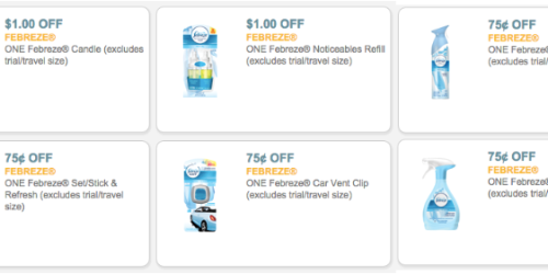 $5 in New Febreze Coupons + $5 in New Tide Coupons (+ $10 SavingStar Offer When You Spend $30)