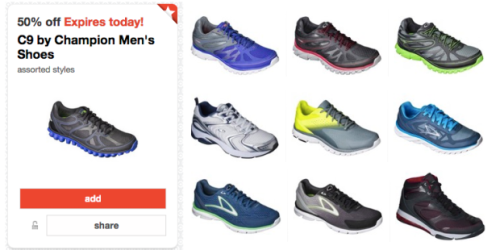 Target: 50% Off C9 by Champion Men’s Shoes Cartwheel – Today Only