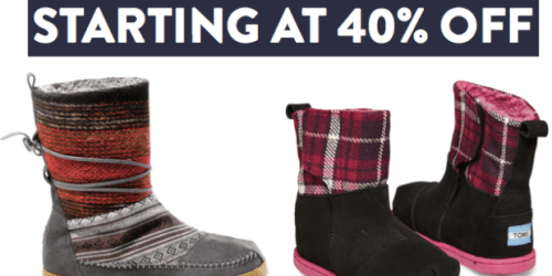 TOMS: Extra 40% Off Select Items + FREE Shipping on $25 Orders = Awesome Deals on Boots & More